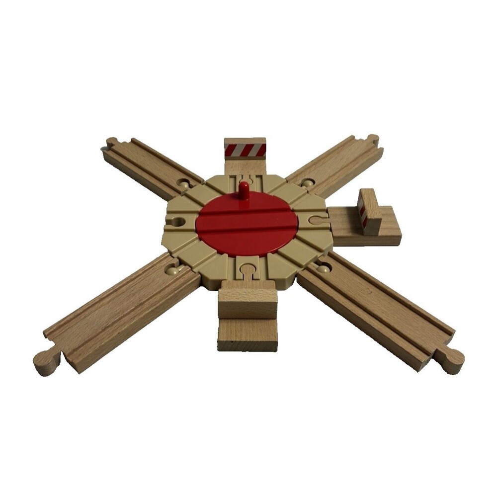 Kidkraft Wooden Train Round About Action Turntable Switch Track For BRIO Thomas